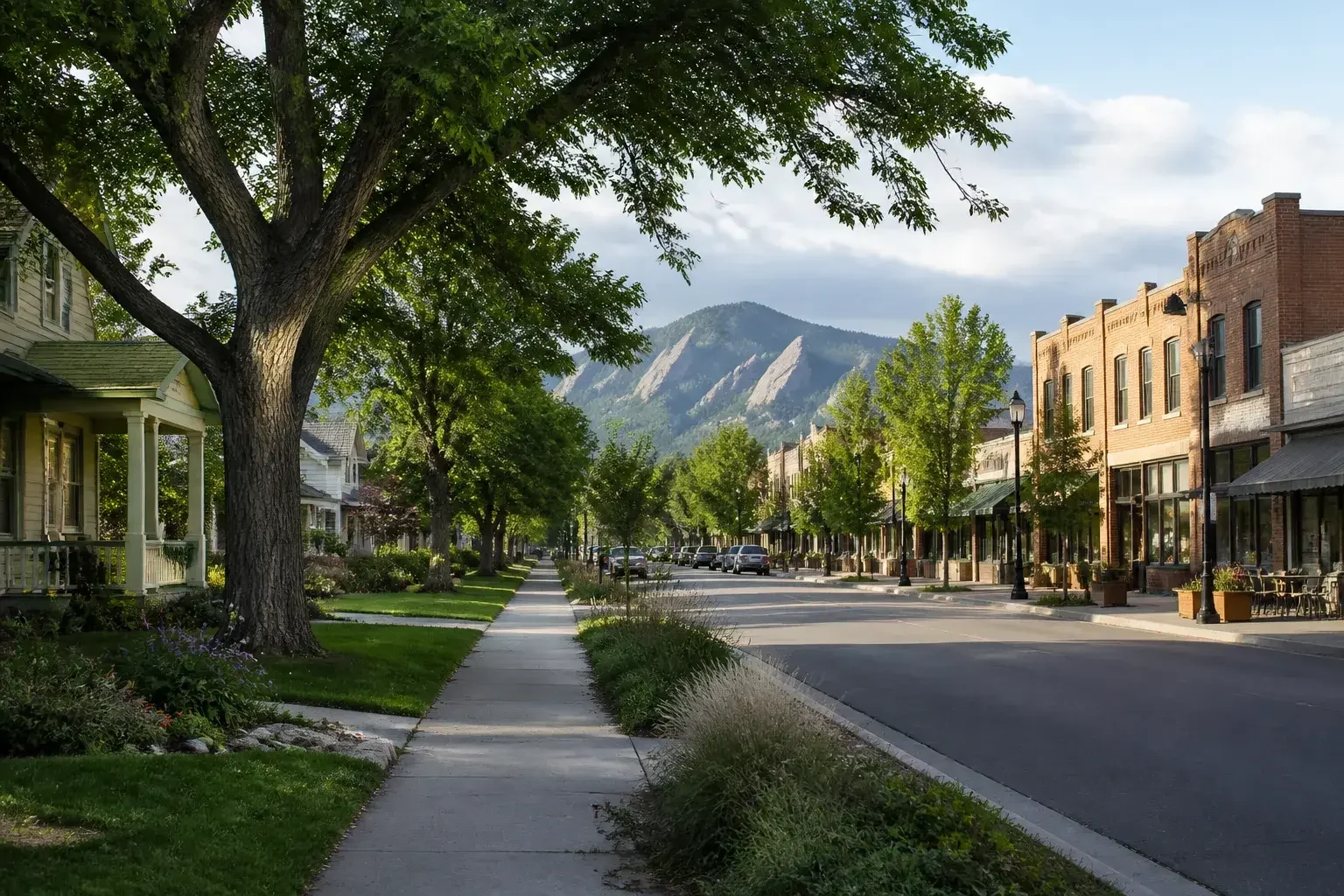 Longmont neighborhood street scene