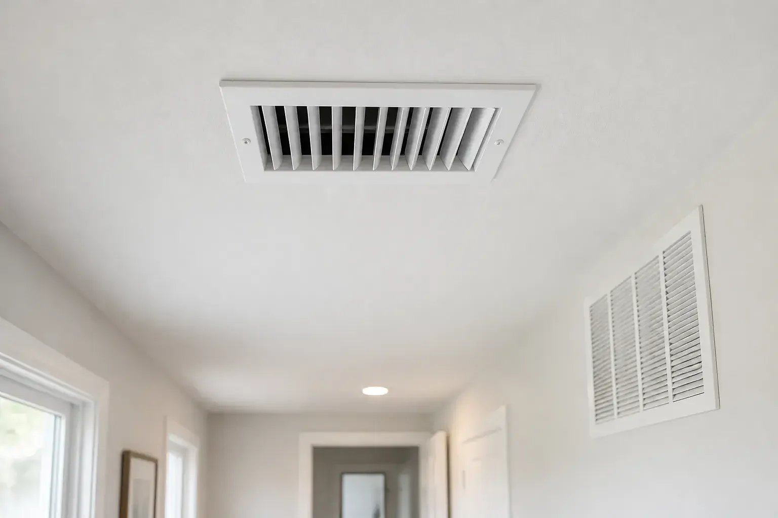 Clean vents in a bright home interior